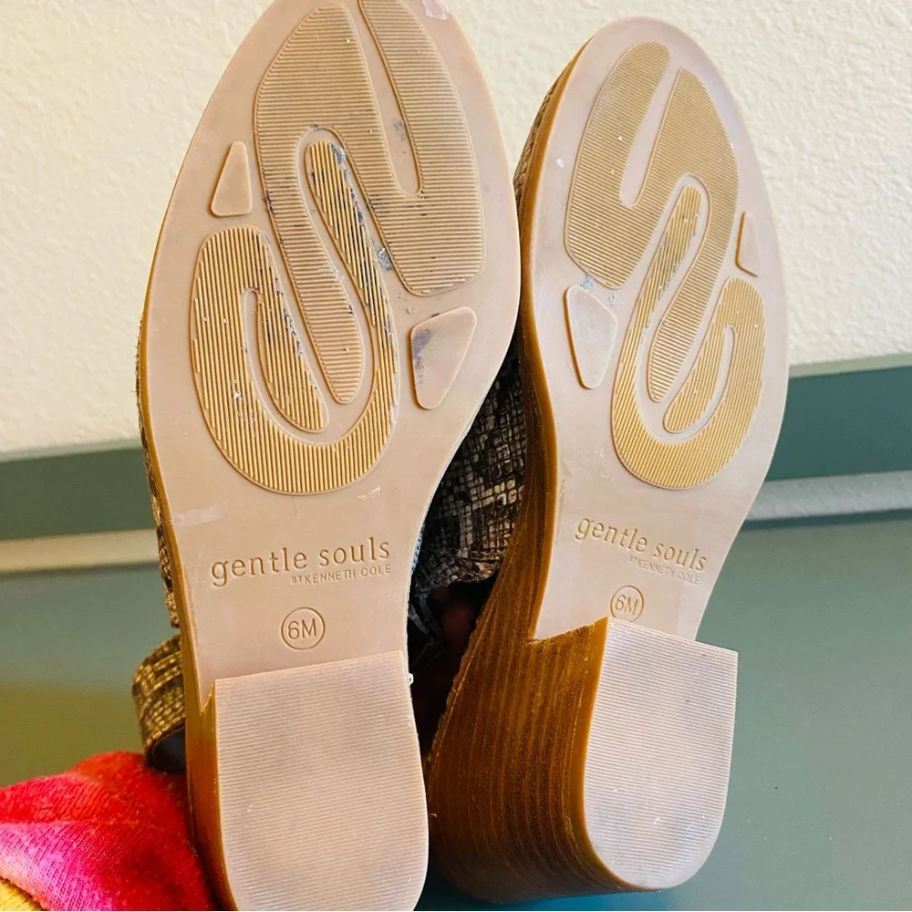 Gentle Souls Boots Ankle Harlie Python Sling Back 6 - Picture 6 of 8